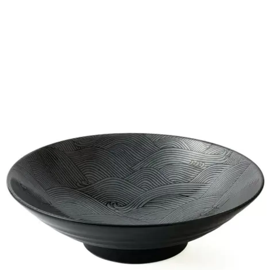 Serving Bowls & Plates^MIYA Company Aranami Black 9.75" Serving Bowl