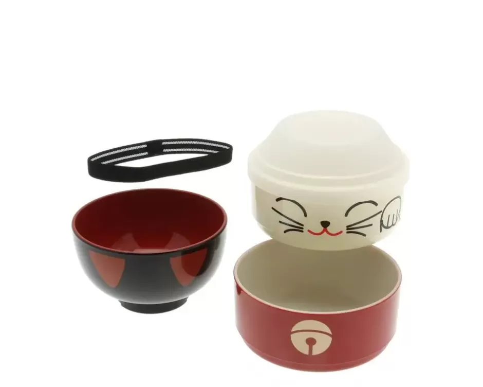 Bento Sets^MIYA Company Bento Set Fortune Cat Red