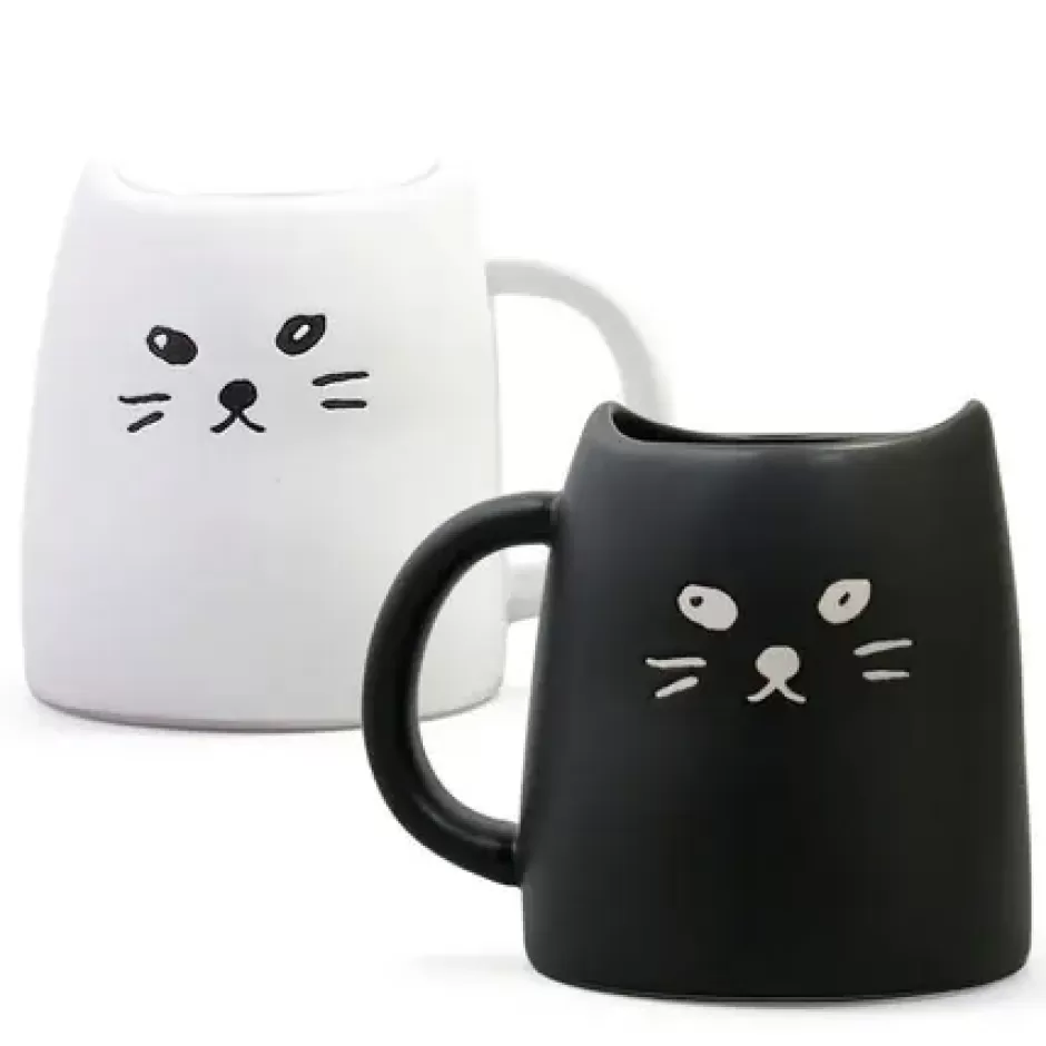 Cats^MIYA Company Black & White Cat Mug Set