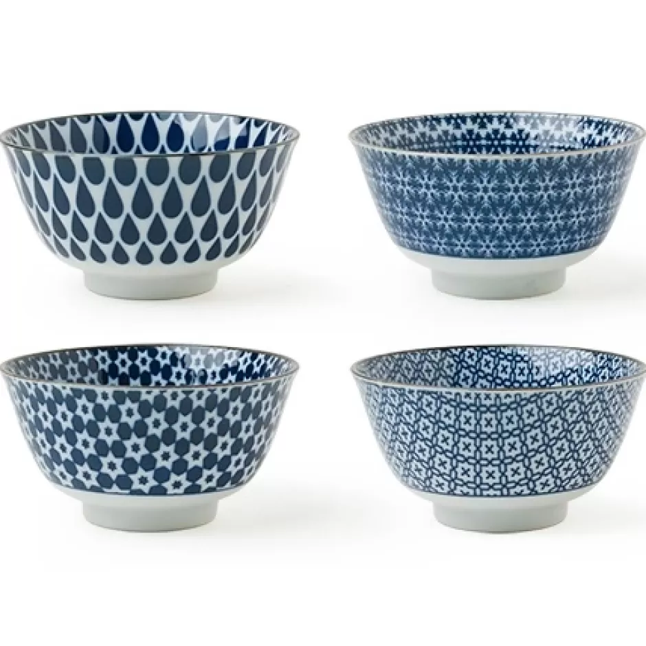 Bowl Sets^MIYA Company Blue & White 5" Bowl Set