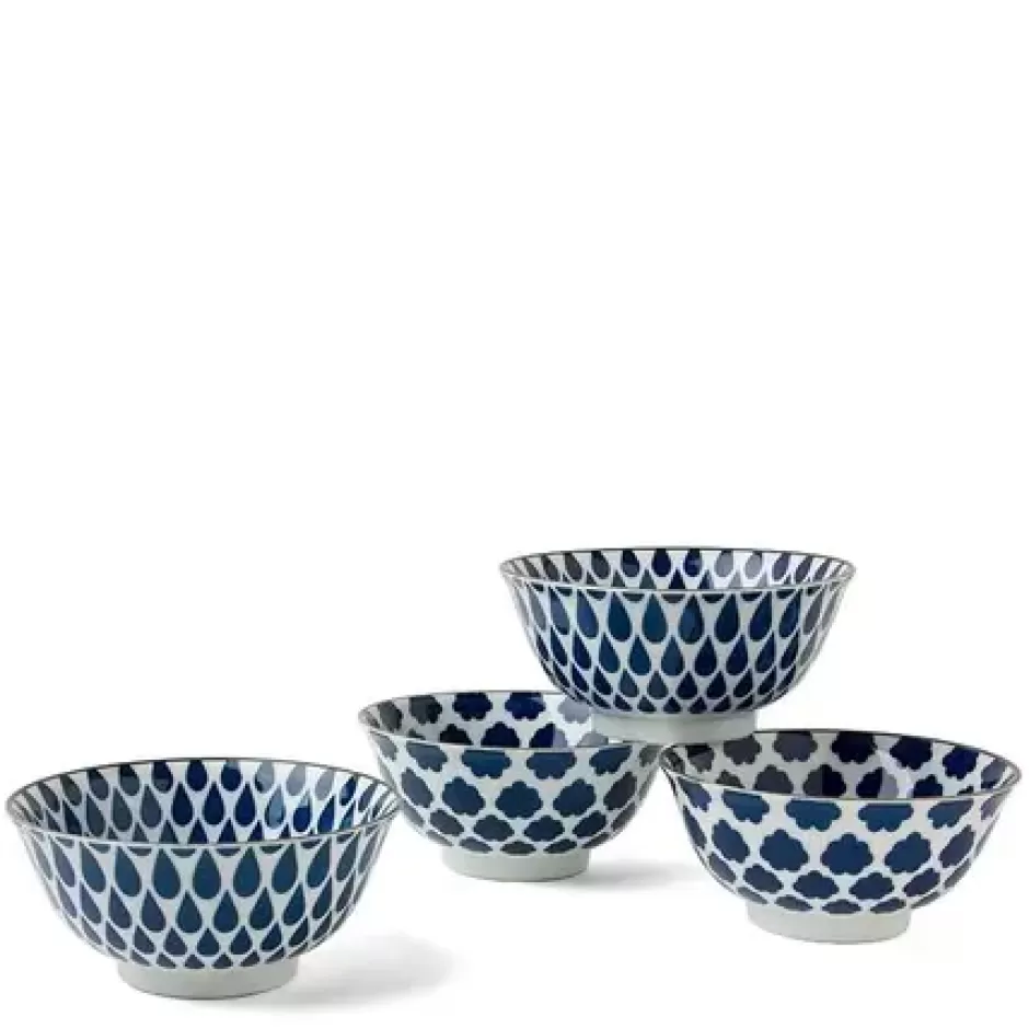 Bowl Sets^MIYA Company Blue & White 6" Bowl Set