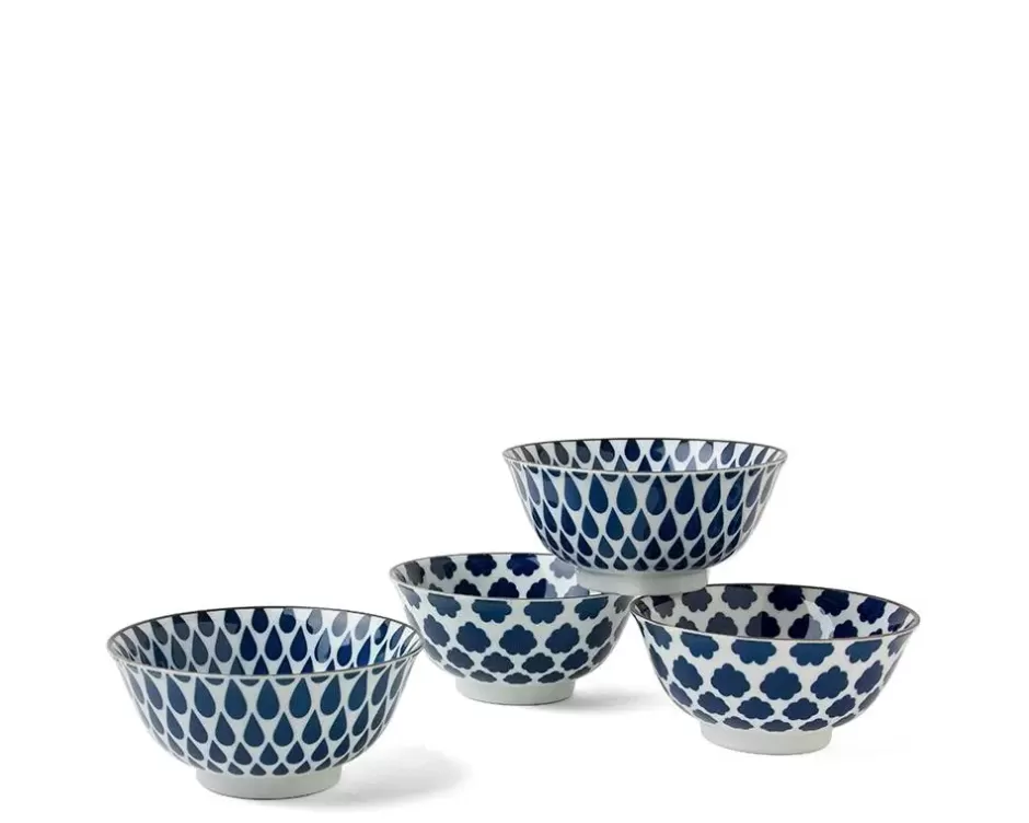 Bowl Sets^MIYA Company Blue & White 6" Bowl Set