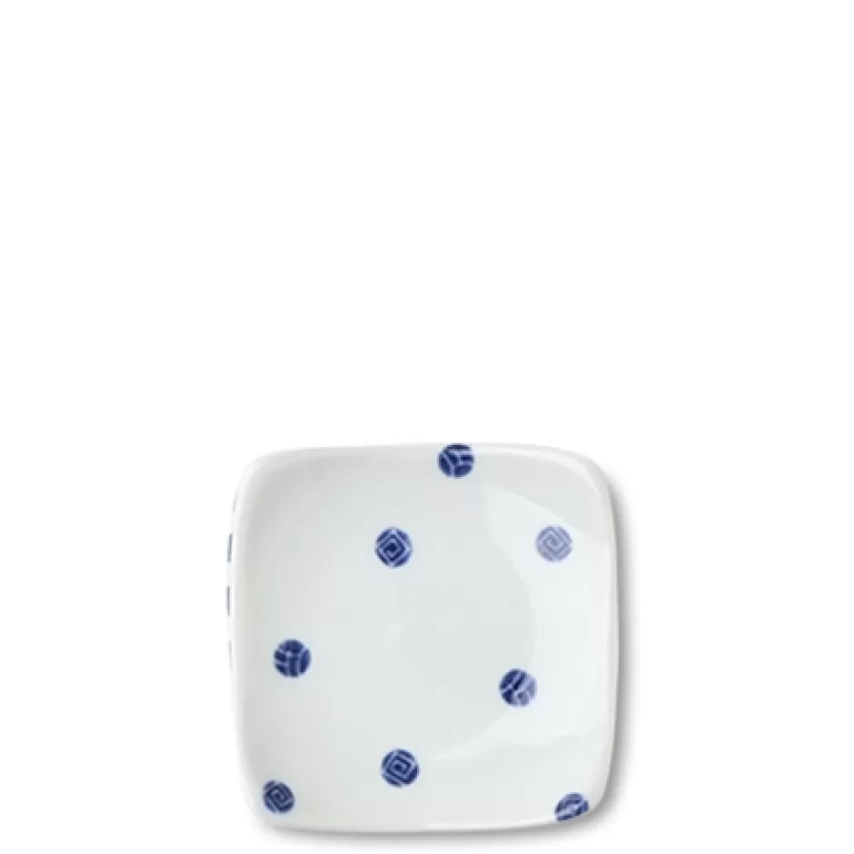 Sauce Dishes^MIYA Company Blue & White Dots 3.5" Plate