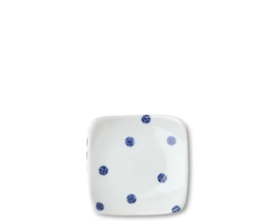 Sauce Dishes^MIYA Company Blue & White Dots 3.5" Plate