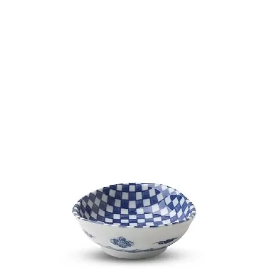 Sauce Dishes^MIYA Company Blue & White Ichimatsu 3.75" Sauce Dish