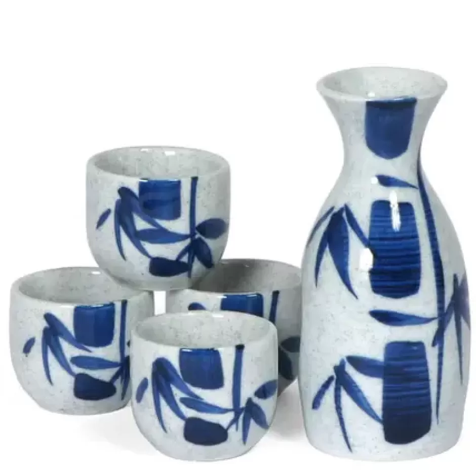 Sake Sets^MIYA Company Blue Bamboo Sake Set