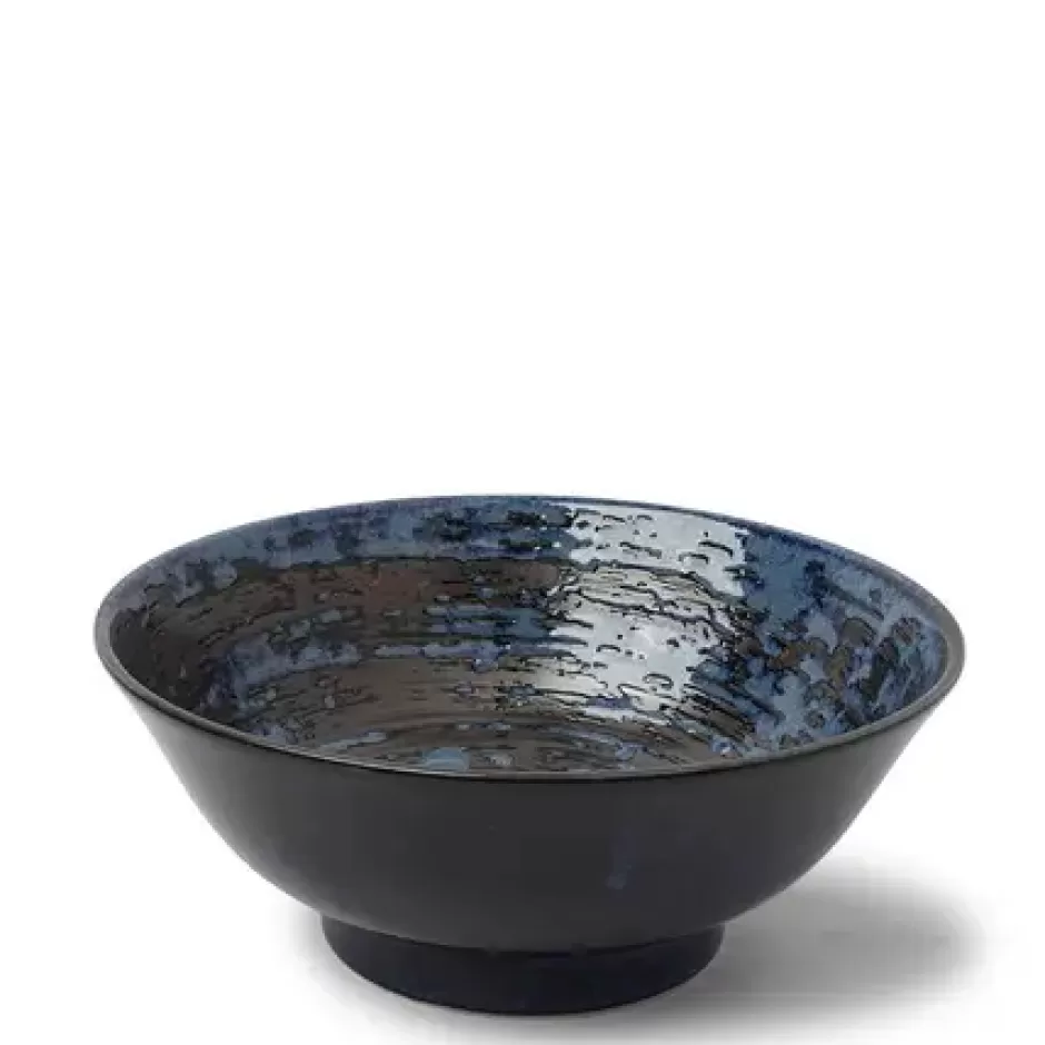 Serving Bowls & Plates^MIYA Company Blue Black Swirl 8.25" Bowl