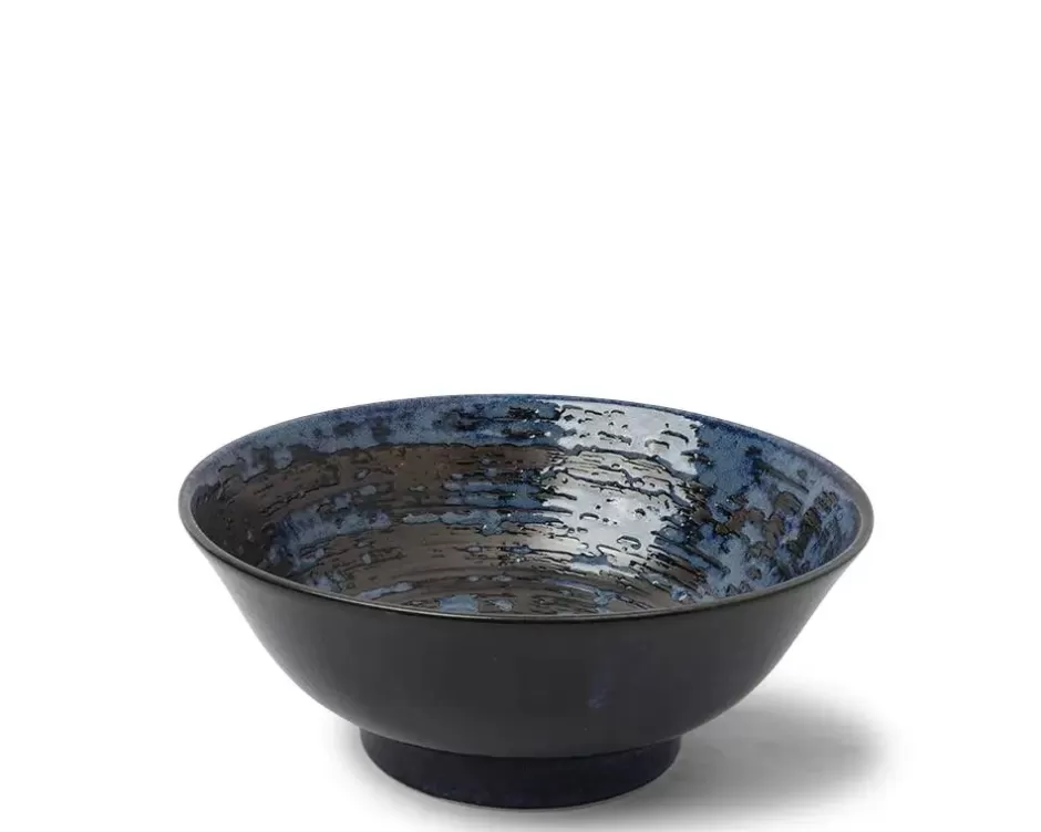 Serving Bowls & Plates^MIYA Company Blue Black Swirl 8.25" Bowl