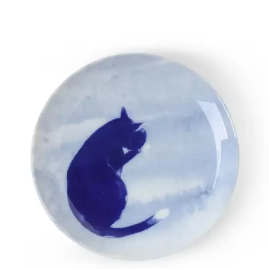 Plates^MIYA Company Blue Cat Grooming Plate