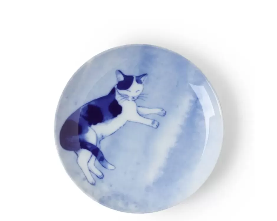 Plates^MIYA Company Blue Cat Relaxing Plate