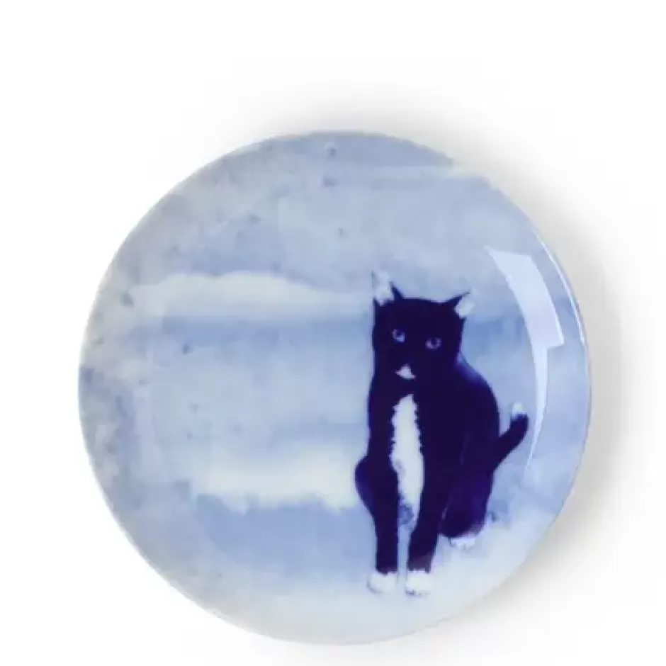 Plates^MIYA Company Blue Cat Sitting Plate