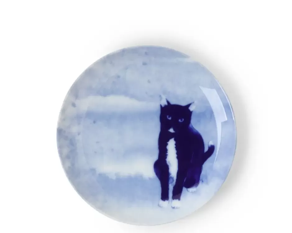 Plates^MIYA Company Blue Cat Sitting Plate