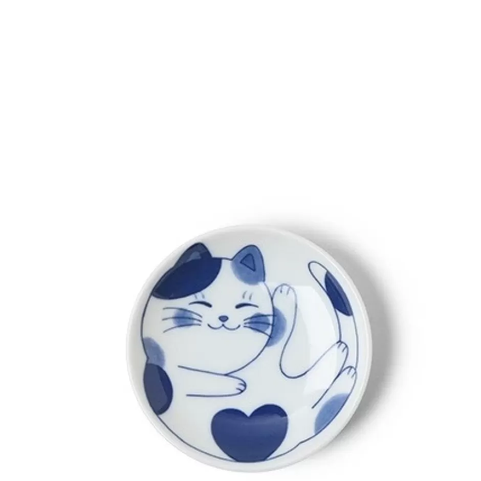 Plates^MIYA Company Blue Cats 3.75" Sauce Dish