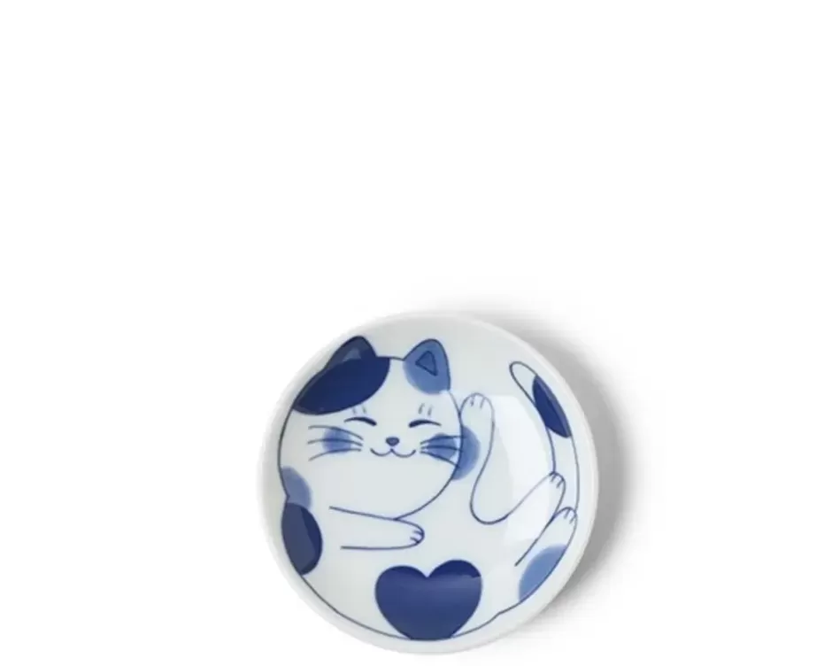 Plates^MIYA Company Blue Cats 3.75" Sauce Dish