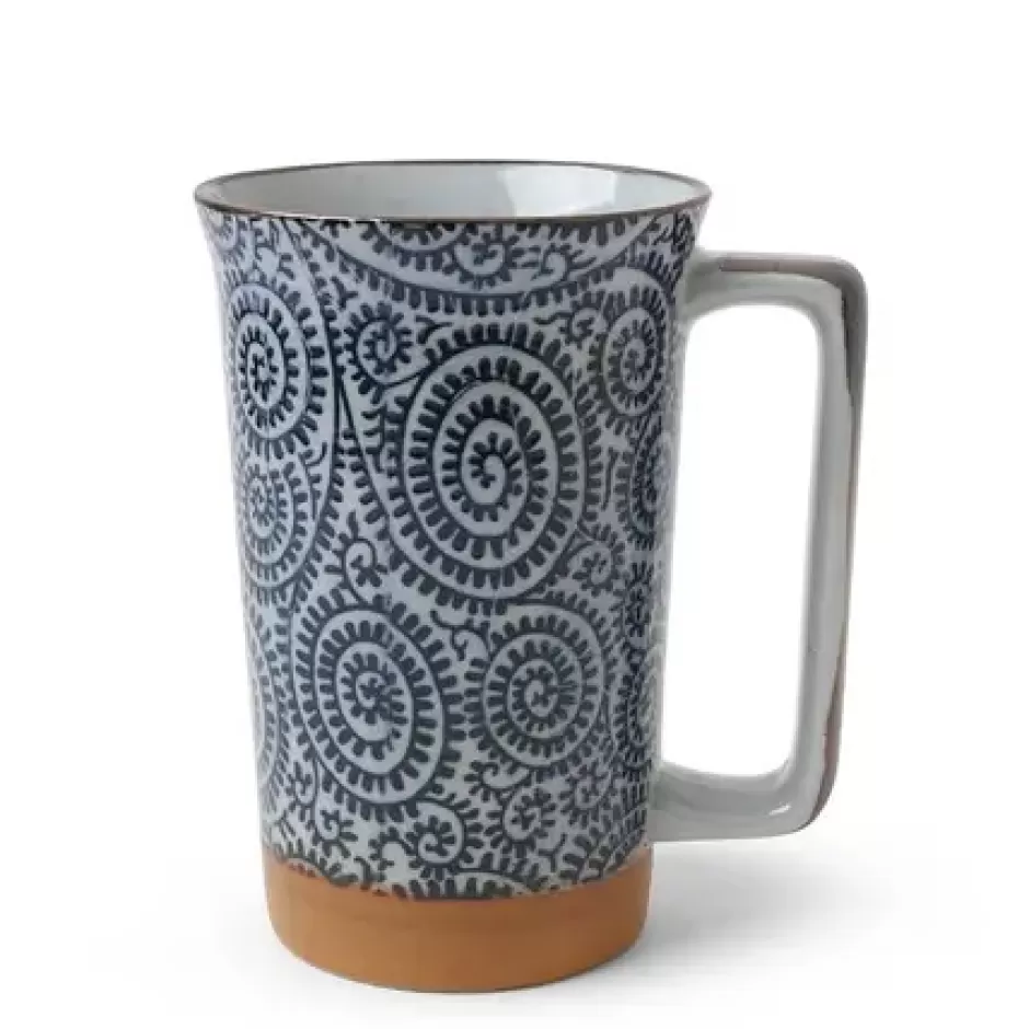 Mugs^MIYA Company Blue Karakusa 12 Oz. Tall Mug