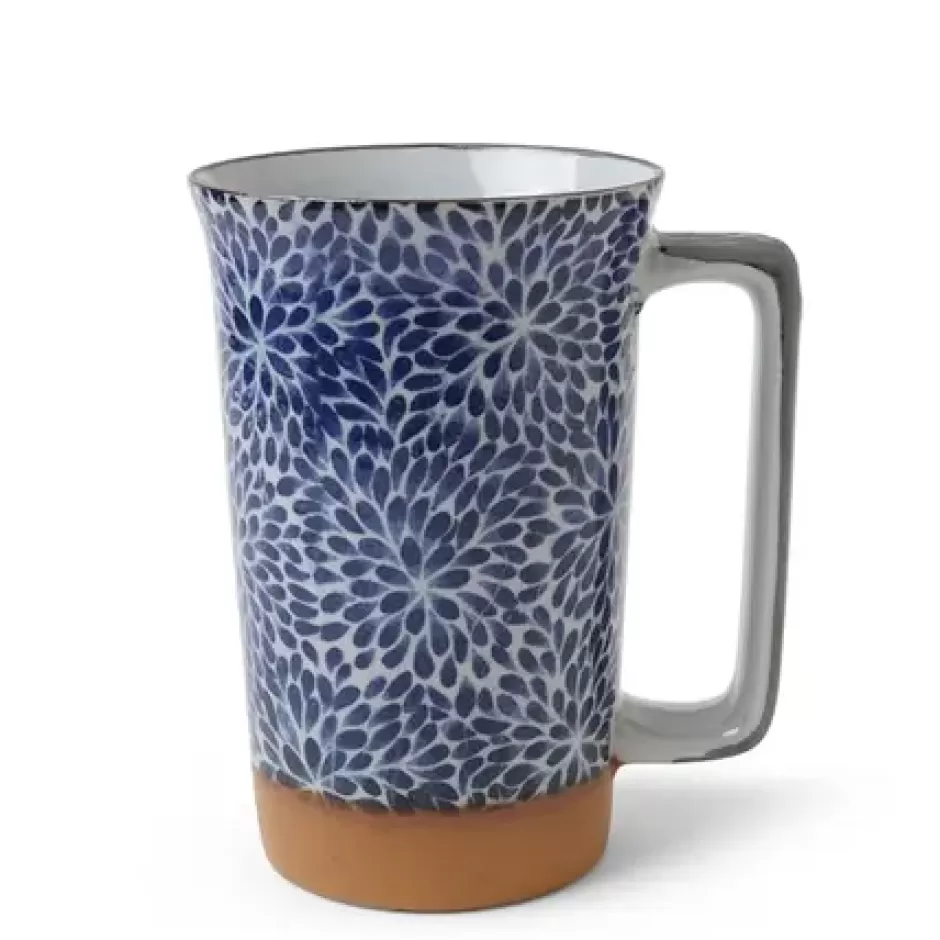 Mugs^MIYA Company Blue Mums 12 Oz. Tall Mug