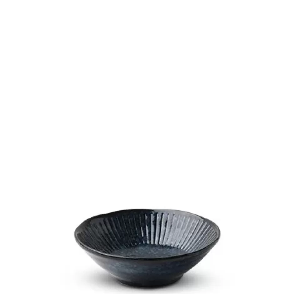 Sauce Dishes^MIYA Company Blue Namako Tokusa 4.5" Shallow Bowl