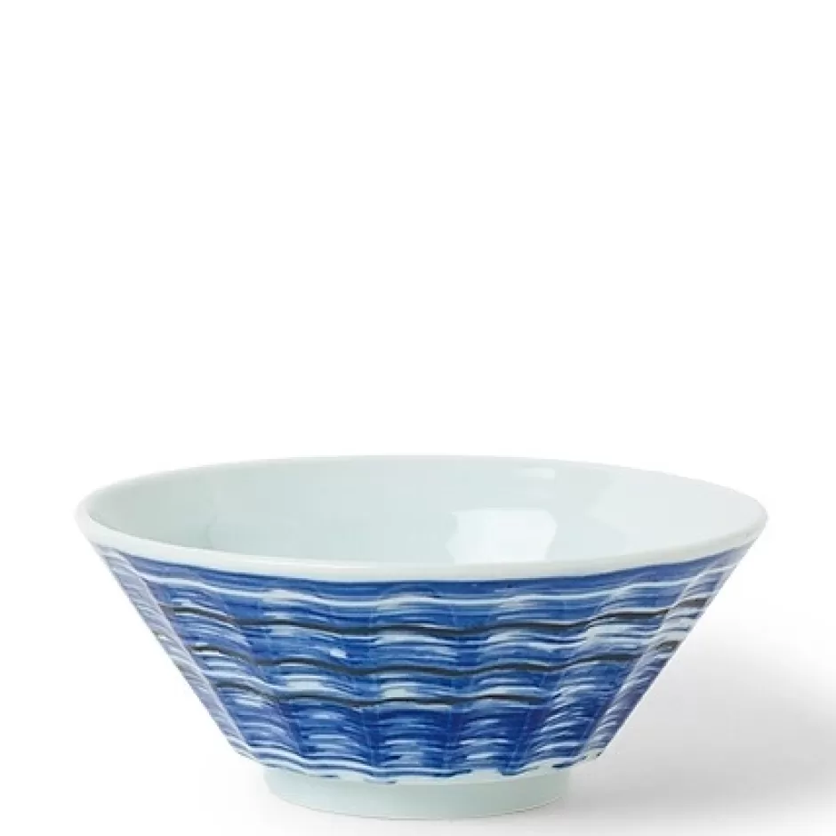 Ramen Bowls^MIYA Company Blue Strokes 8.5" Ramen Bowl