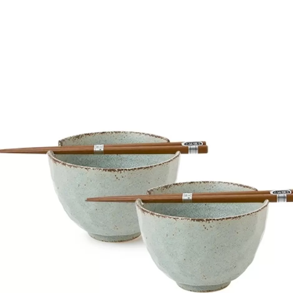 Bowl Sets^MIYA Company Boulder Gray Bowl Set/2