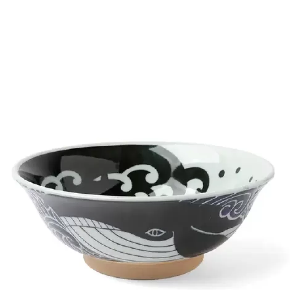 Other^MIYA Company Bowl Blue Whale Waves 8"