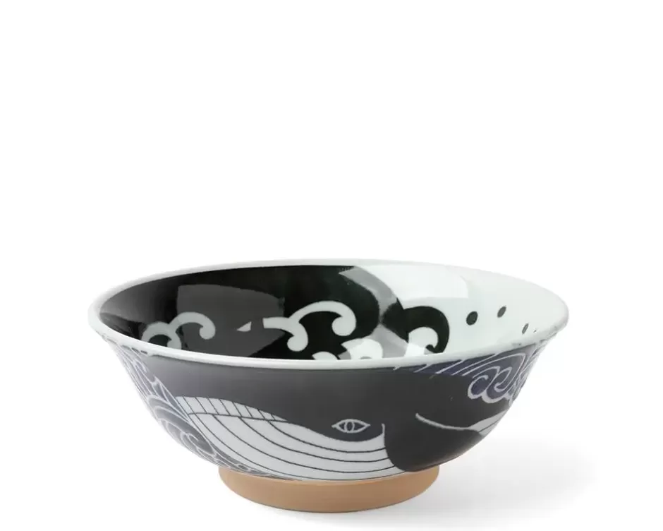 Other^MIYA Company Bowl Blue Whale Waves 8"