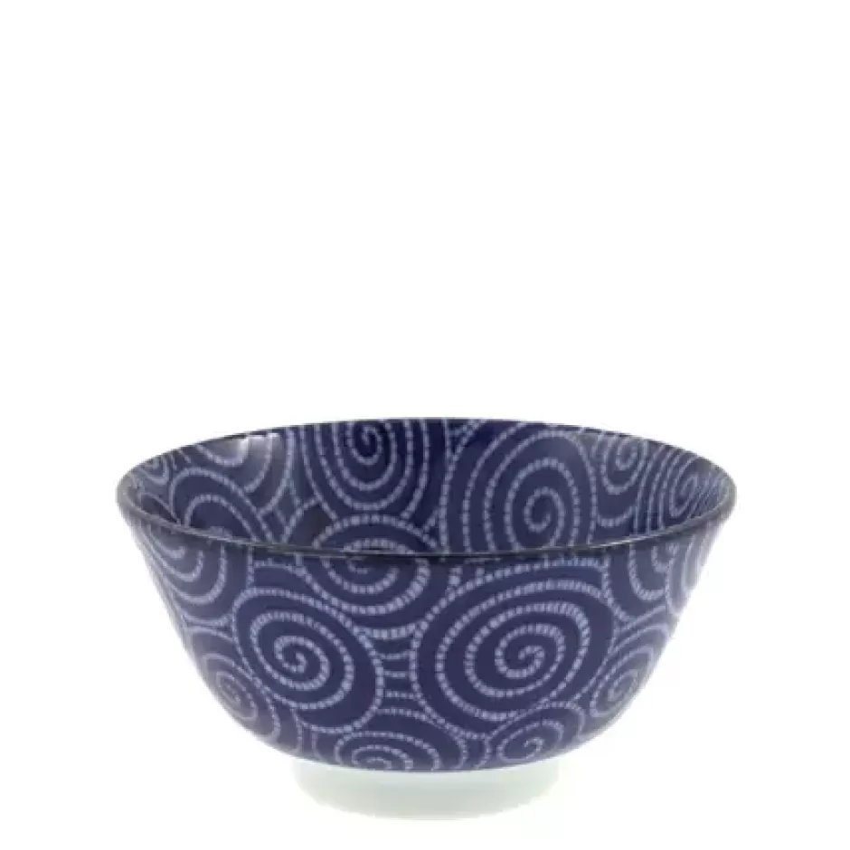 Blue & White 6" Bowls^MIYA Company Bowl Cobalt Cloud Swirls 5.75"