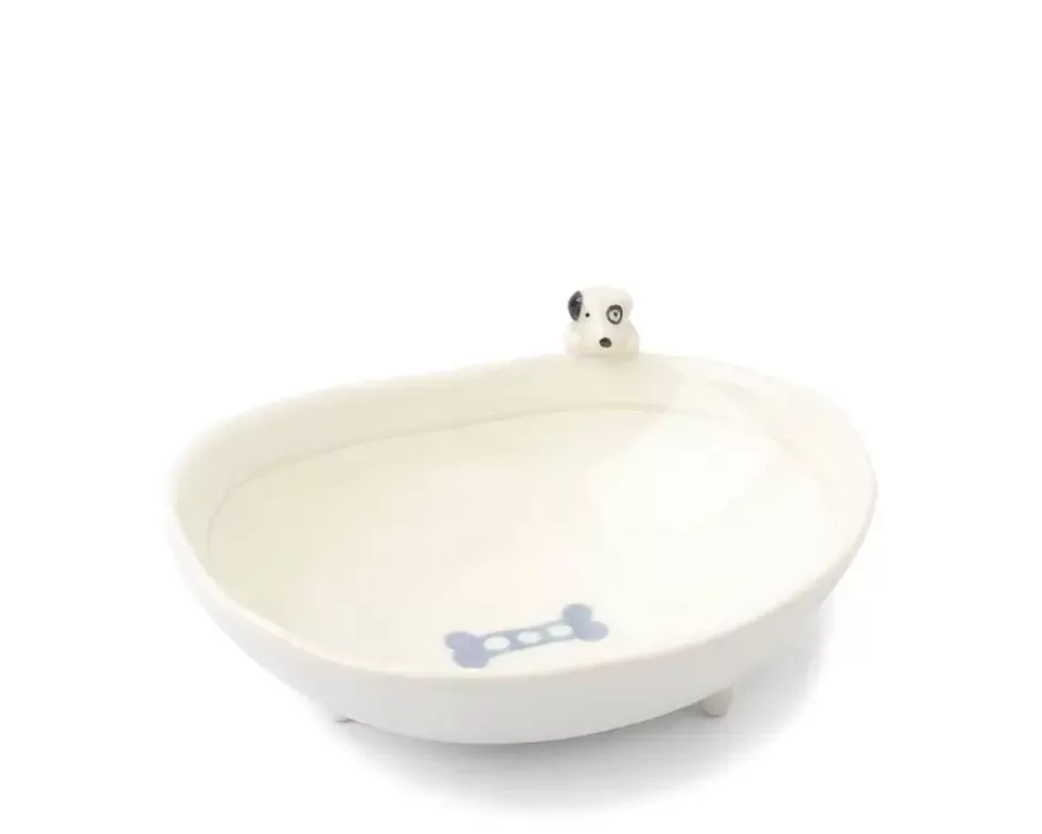 Bowls^MIYA Company Bowl Footed With Dog & Bone Design