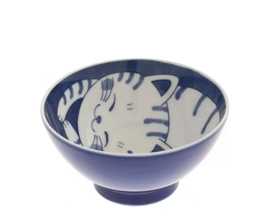 Bowls^MIYA Company Bowl Rice Cat Blue Tabby 4-5/8"