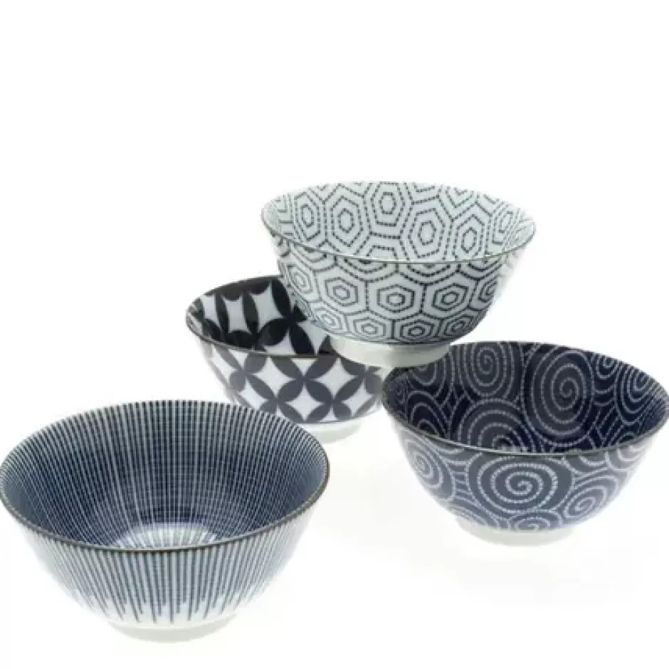 Bowl Sets^MIYA Company Bowl Set Modern Indigo 5-1/4"