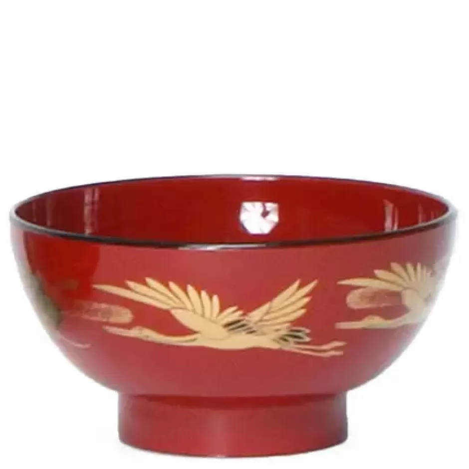 Specialty Service^MIYA Company Bowl Soup 4.5" Red Crane