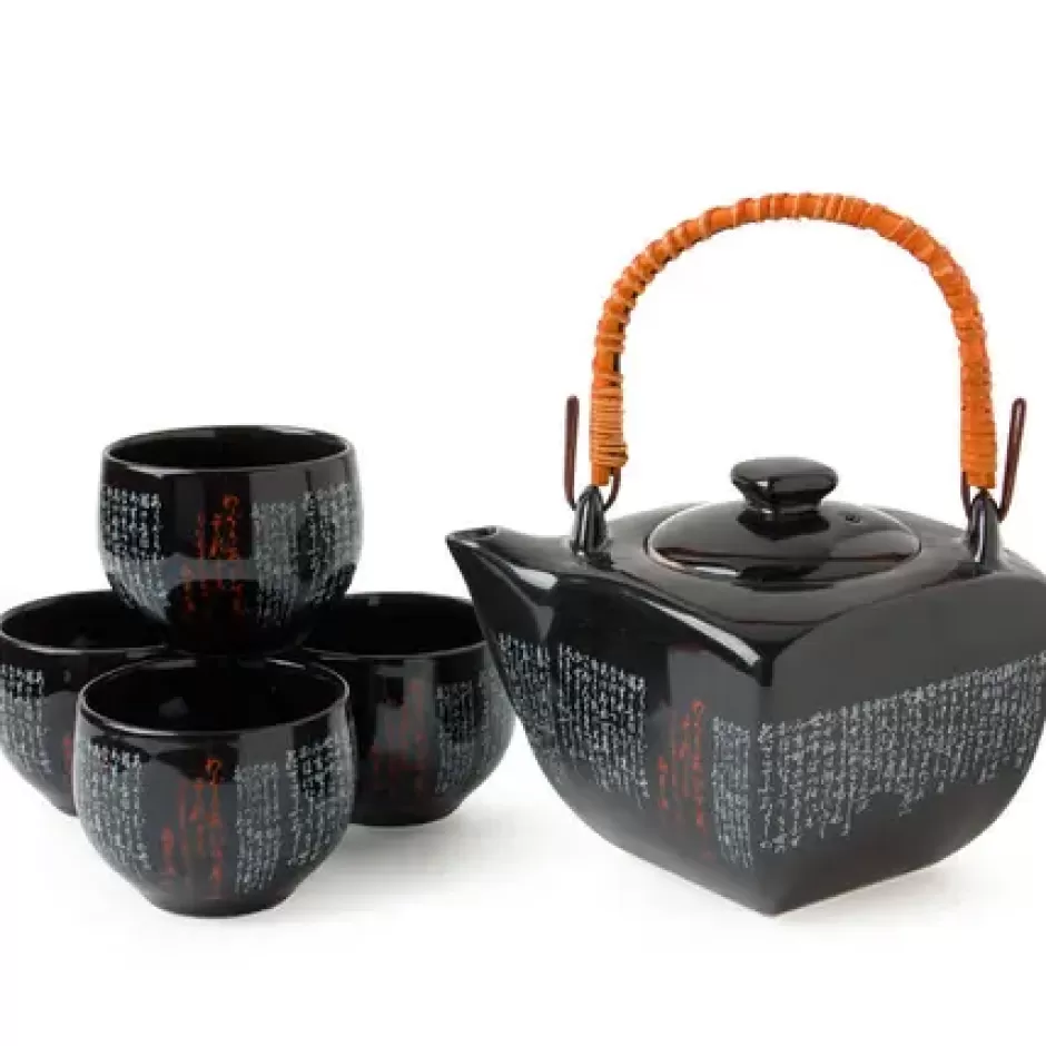 Tea Sets - Ceramic^MIYA Company Calligraphy Black Tea Set