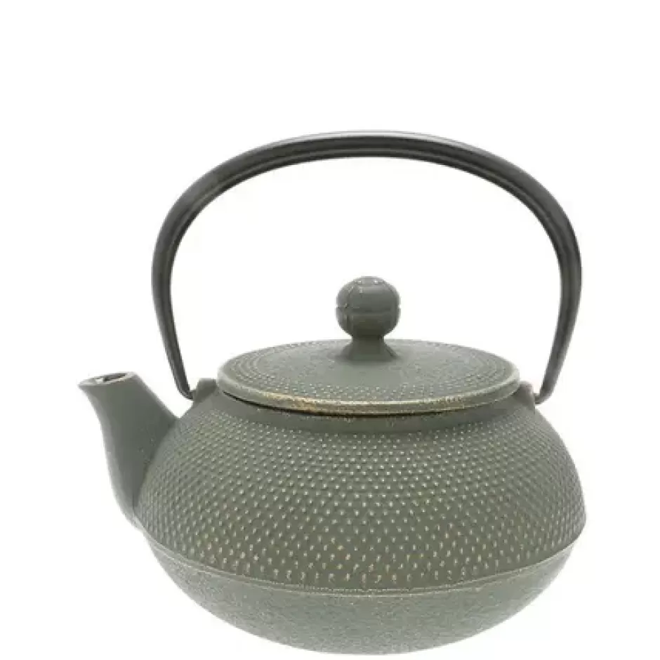 Teapots - Cast Iron^MIYA Company Cast Iron Green/Bronze Hobnail Teapot 0.65L