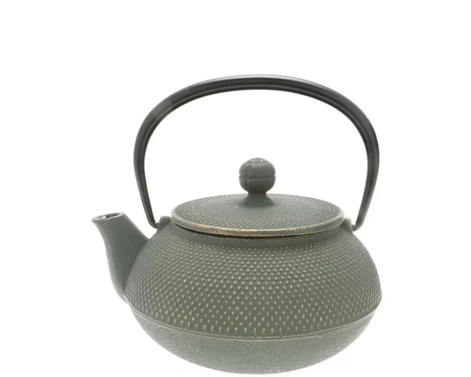 Teapots - Cast Iron^MIYA Company Cast Iron Green/Bronze Hobnail Teapot 0.65L