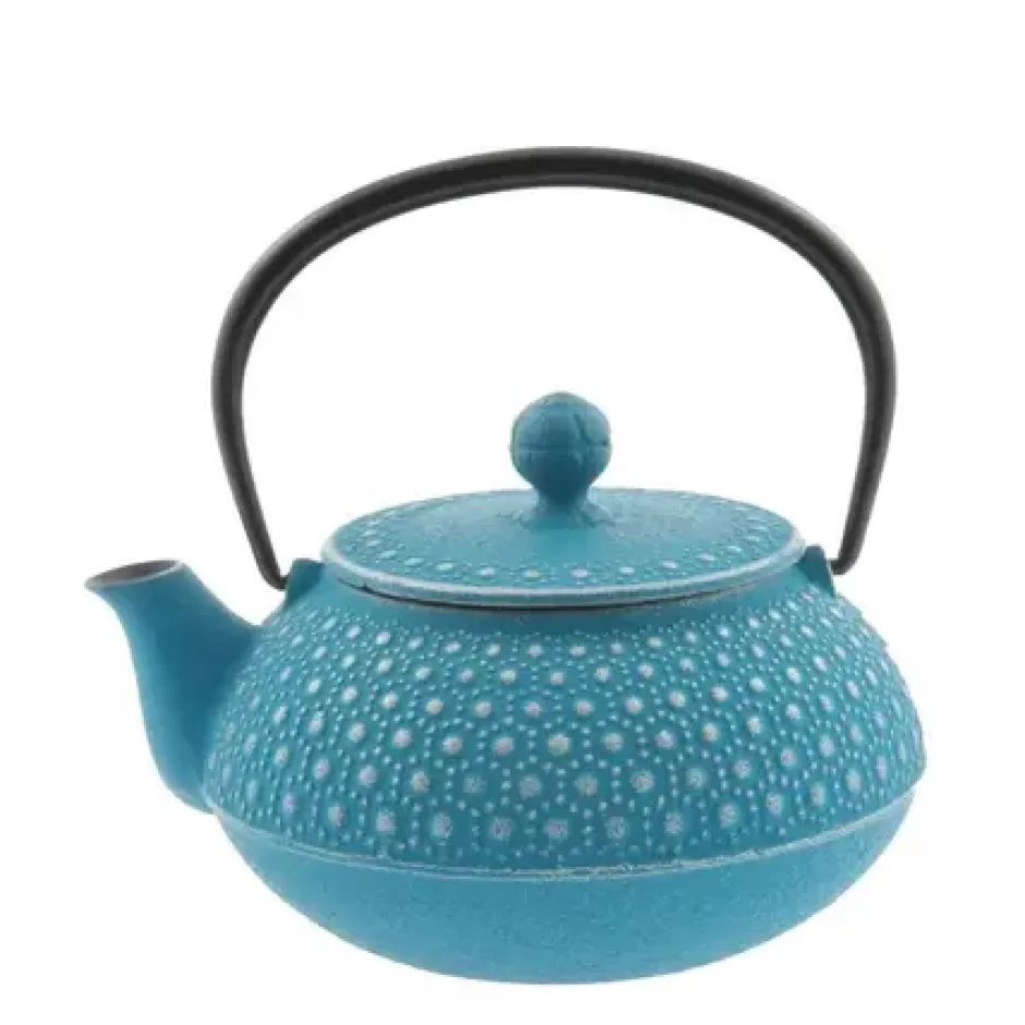 Teapots - Cast Iron^MIYA Company Cast Iron Teapot Turquoise Honeycomb 0.65L