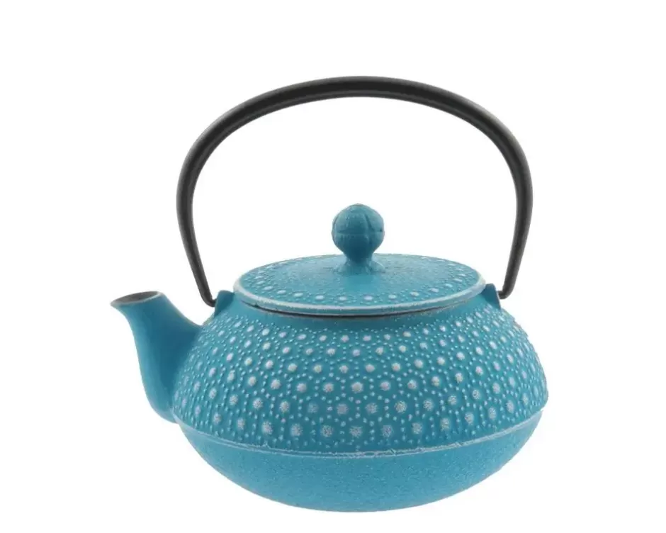 Teapots - Cast Iron^MIYA Company Cast Iron Teapot Turquoise Honeycomb 0.65L