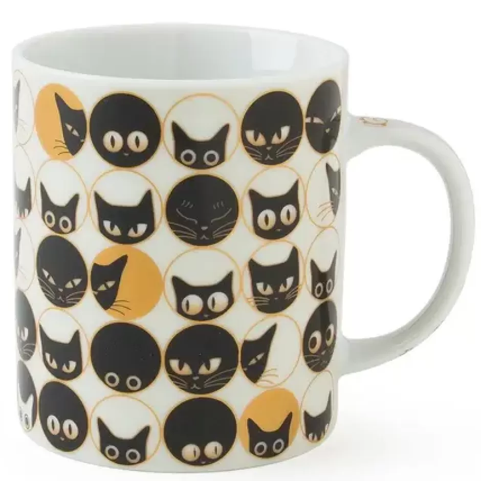 Cups/Mugs^MIYA Company Cat Eyes 8 Oz. Mug - White