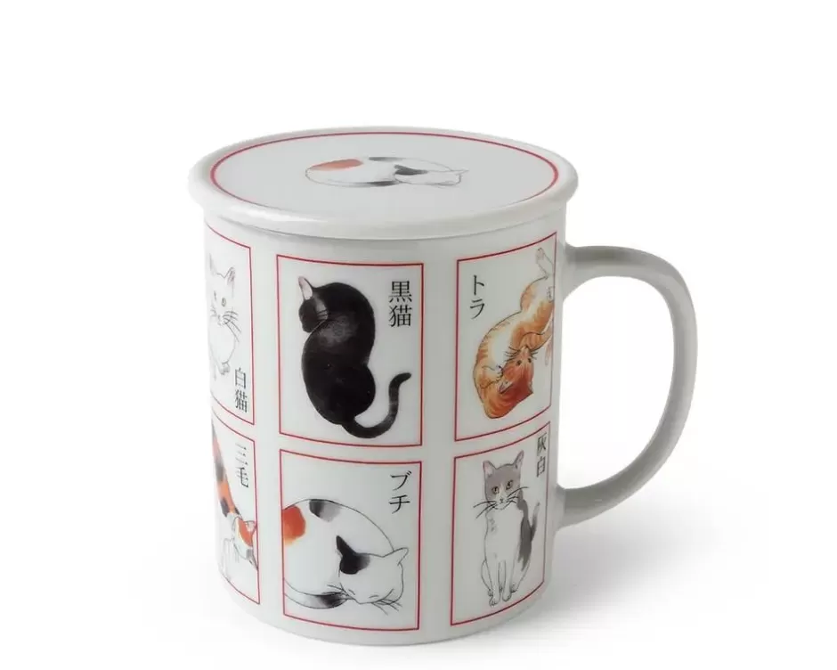 Cups/Mugs^MIYA Company Catopedia Mug With Lid