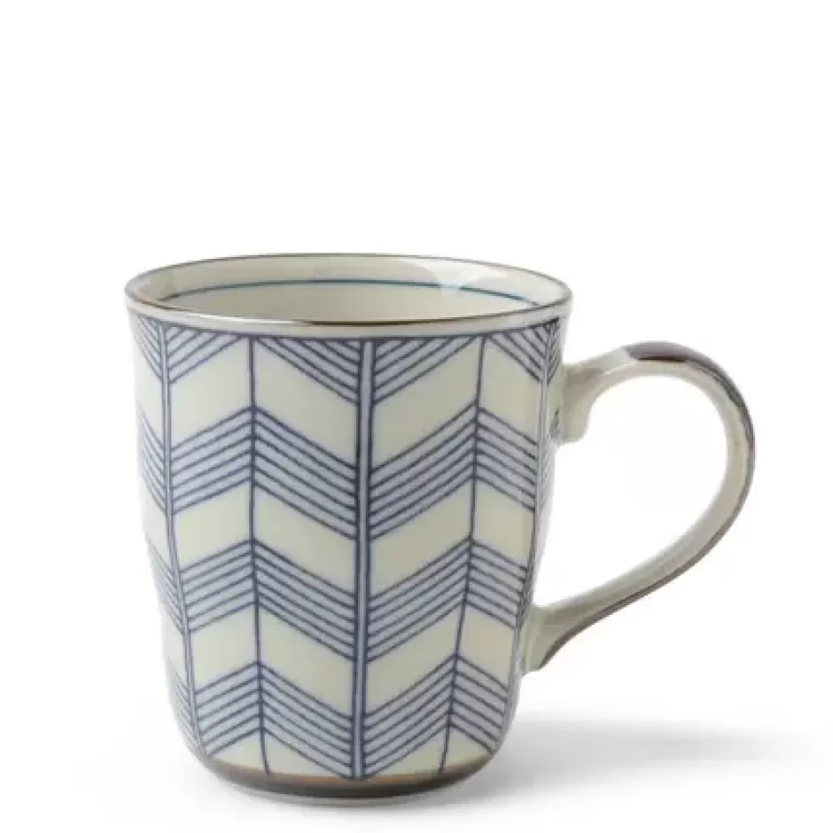 Mugs^MIYA Company Celadon Chevron 8 Oz. Mug