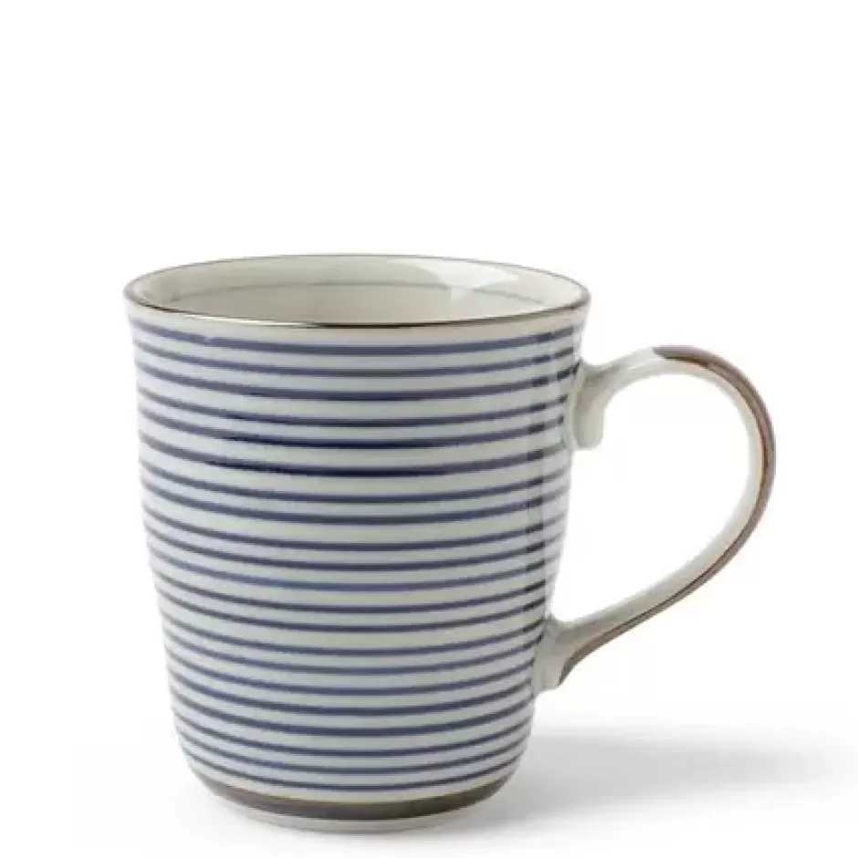 Mugs^MIYA Company Celadon Stripes 8 Oz. Mug