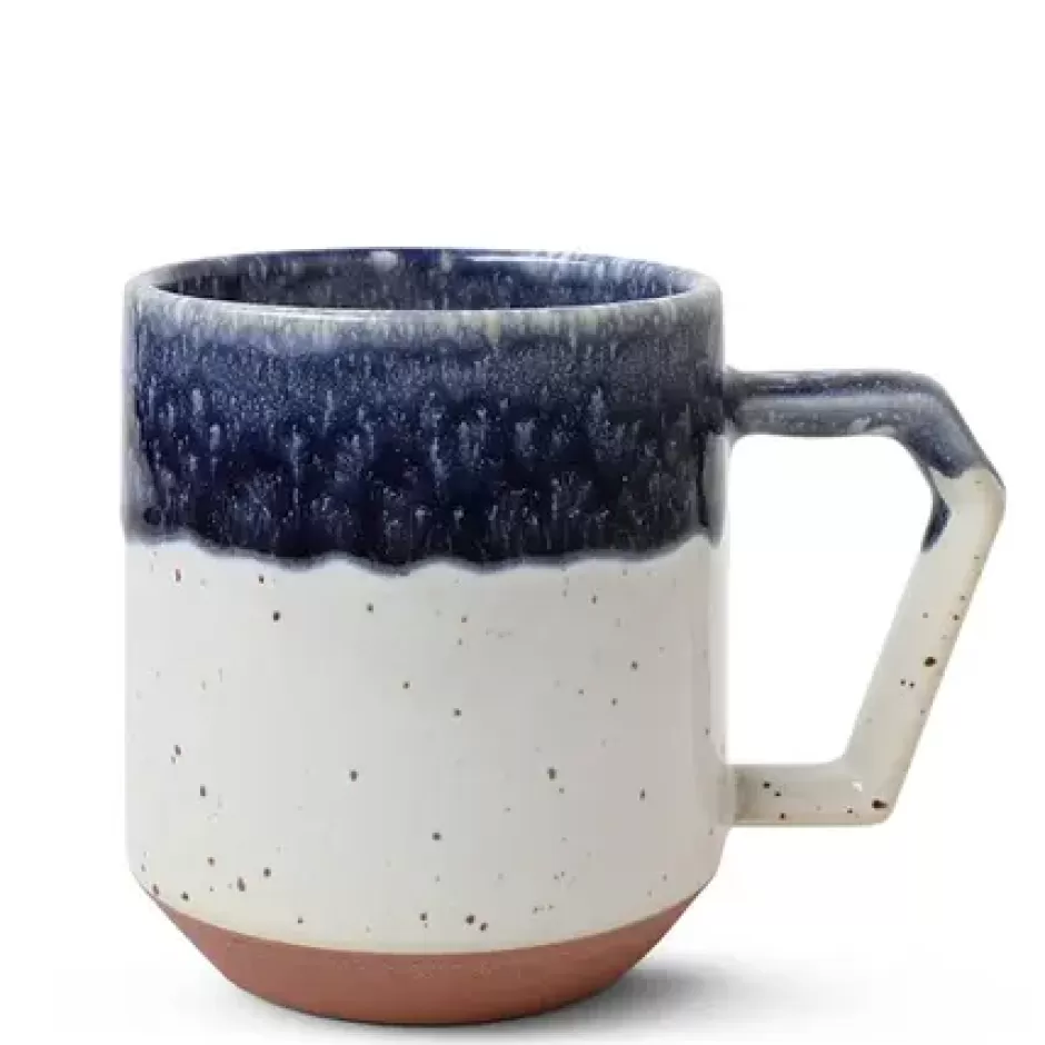 Mugs^MIYA Company Chips 12 Oz. Mug Navy Drip Glaze