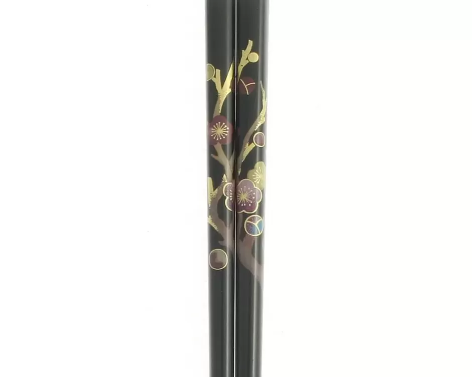 Chopsticks^MIYA Company Chopsticks Black Ancient Plum Tree