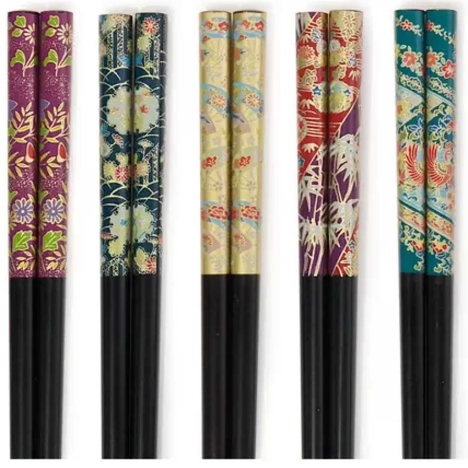 Lacquerware^MIYA Company Chopsticks Kimono Print