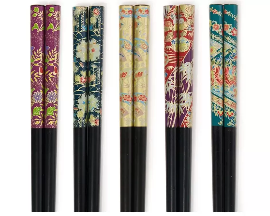 Lacquerware^MIYA Company Chopsticks Kimono Print