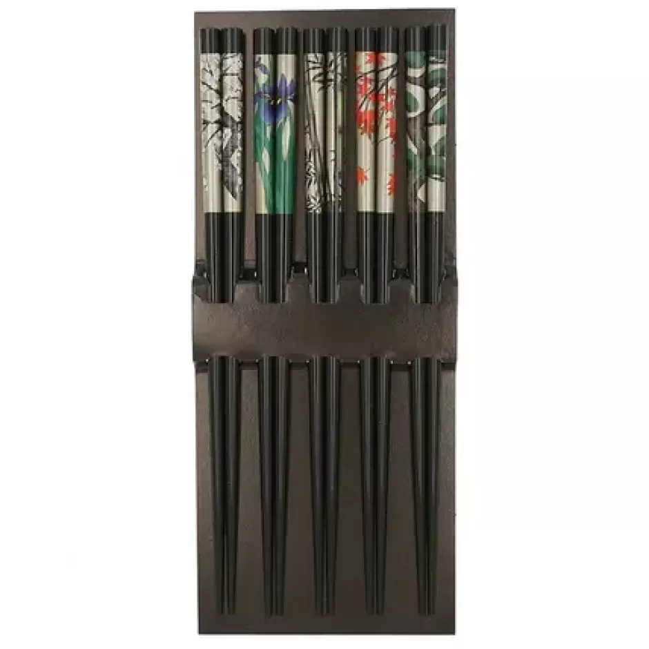 Chopsticks^MIYA Company Chopsticks Set Antique Byobu Black