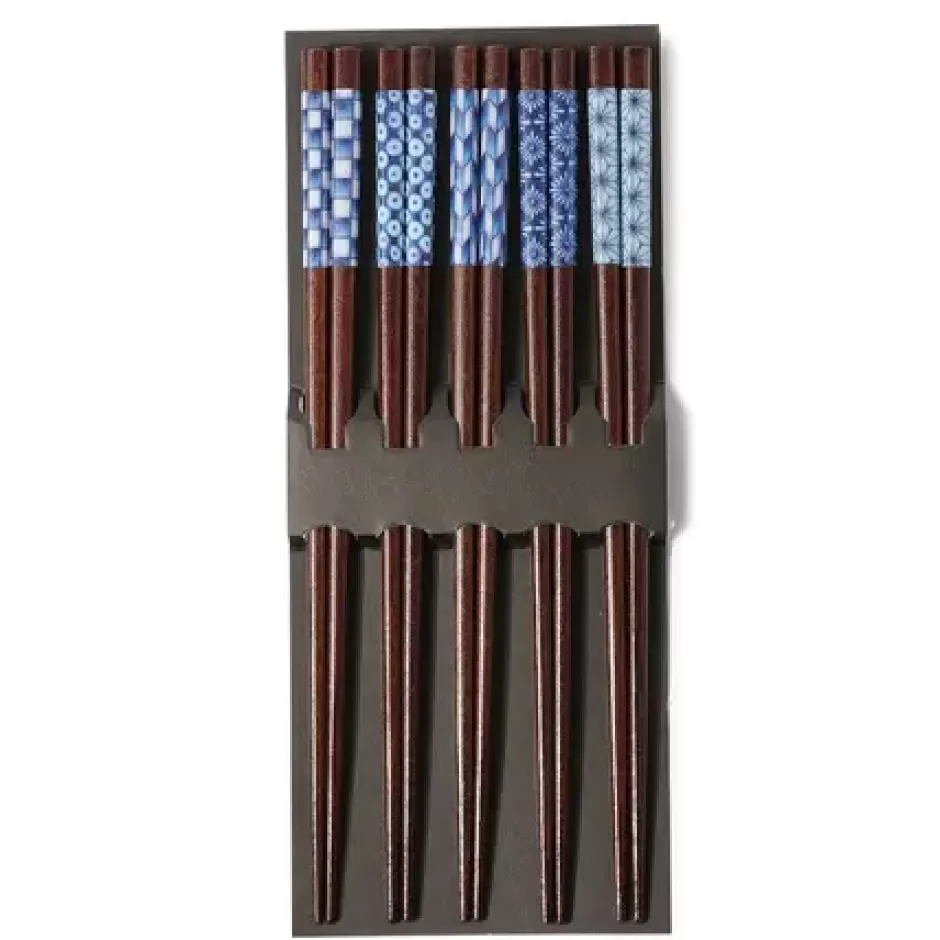 Chopsticks^MIYA Company Chopsticks Set Wood Aizome Patterns