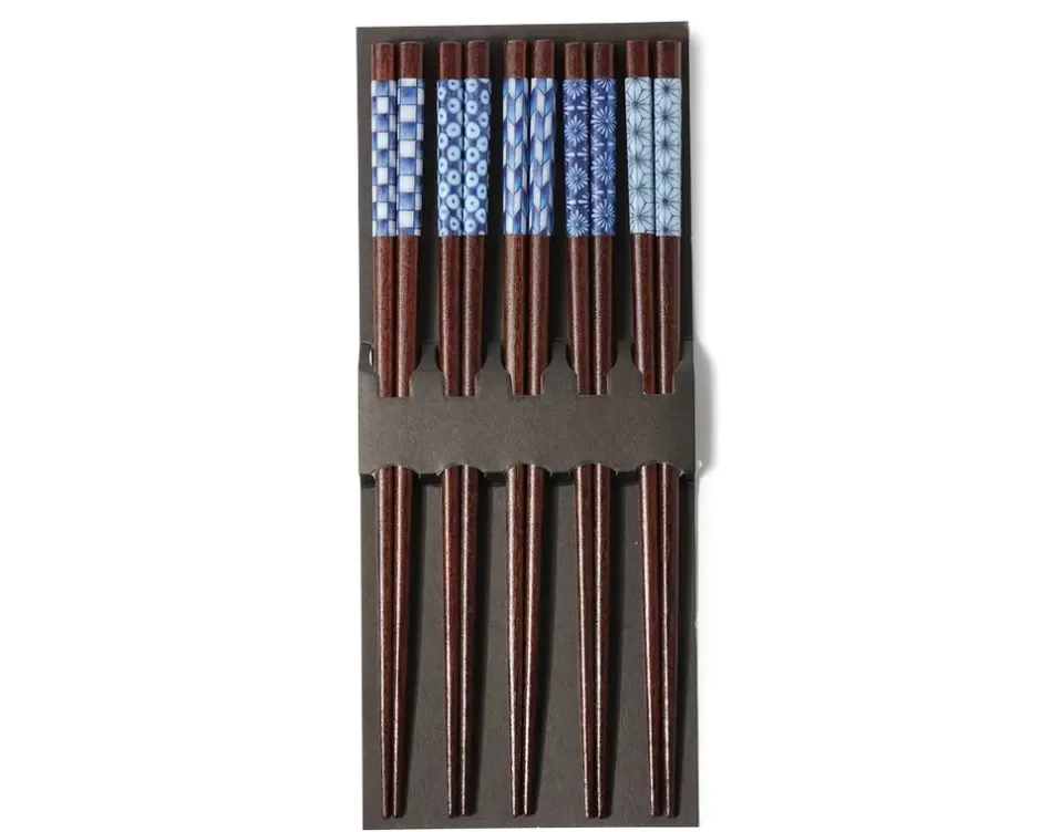 Chopsticks^MIYA Company Chopsticks Set Wood Aizome Patterns