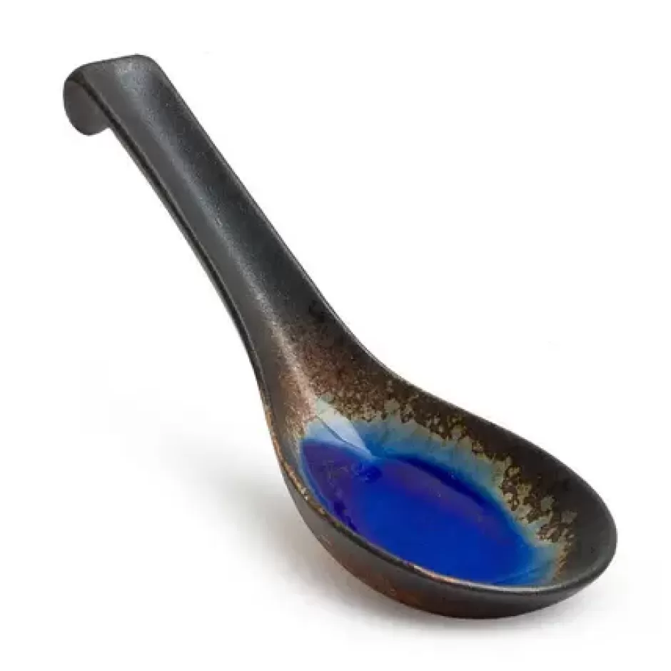 Soup Spoons^MIYA Company Cobalt Blue Soup Spoon