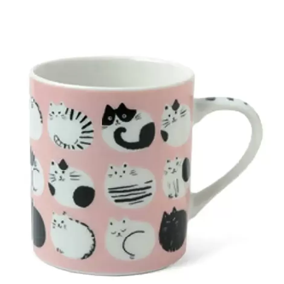 Cups/Mugs^MIYA Company Cozy Cats 8 Oz. Mug - Pink