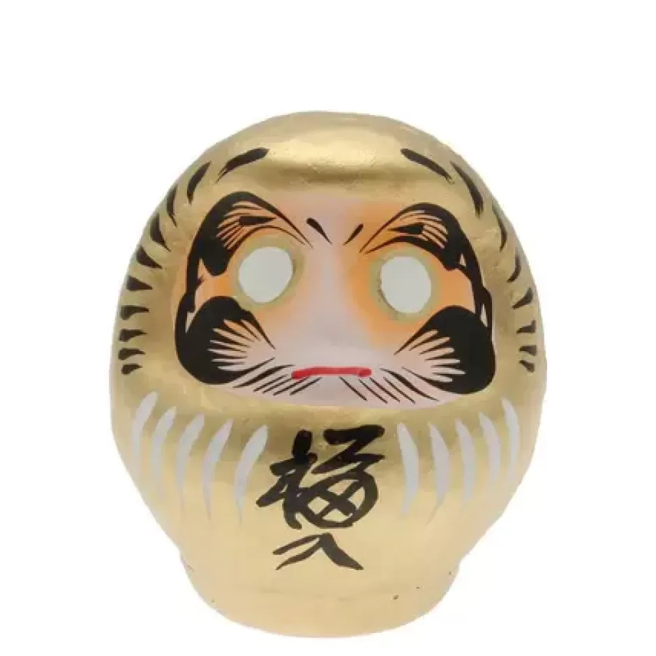 Figurines^MIYA Company Daruma Gold Wealth 3-3/4"