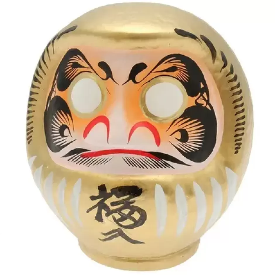 Figurines^MIYA Company Daruma Gold Wealth 7-3/4"